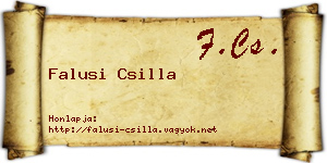 Falusi Csilla névjegykártya